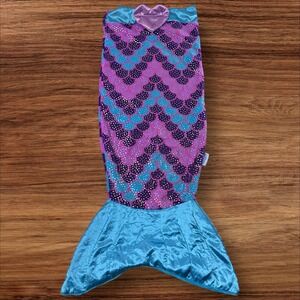 Snuggie Kids Mermaid Tail Blanket Purple Blue Gold Sparkle‎